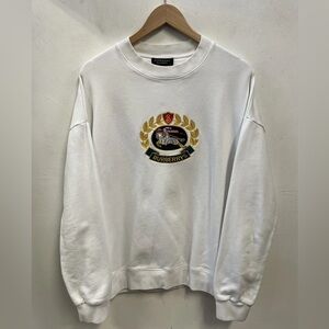 Burberry White Crewneck Sweater Vintage